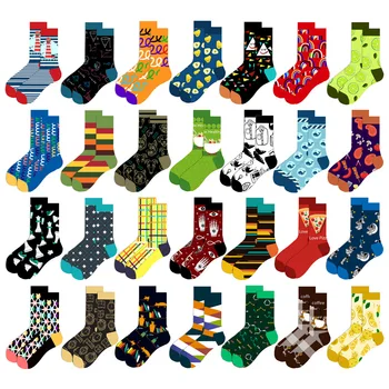 

Men and women original design autumn winter new geometric fruit street popular logo astronauts tube socks