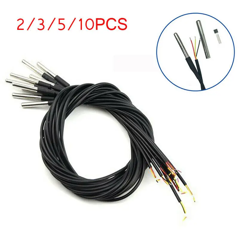 

2/3/5/10 PCS DS18B20 Waterproof Sensor Digital thermometer Thermal Probe Arduino
