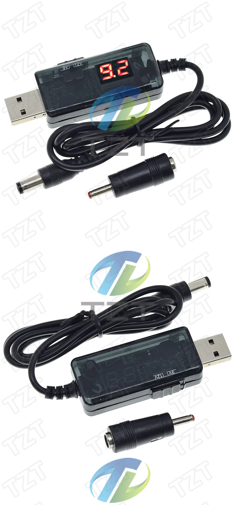USB-Boost-Konverter DC 5 V auf 9 V 12 V USB-Aufwärtswandlerkabel + 3,5 x 1,35 mm Anschluss für Netzteil/Ladegerät/Stromrichter – Detail 5