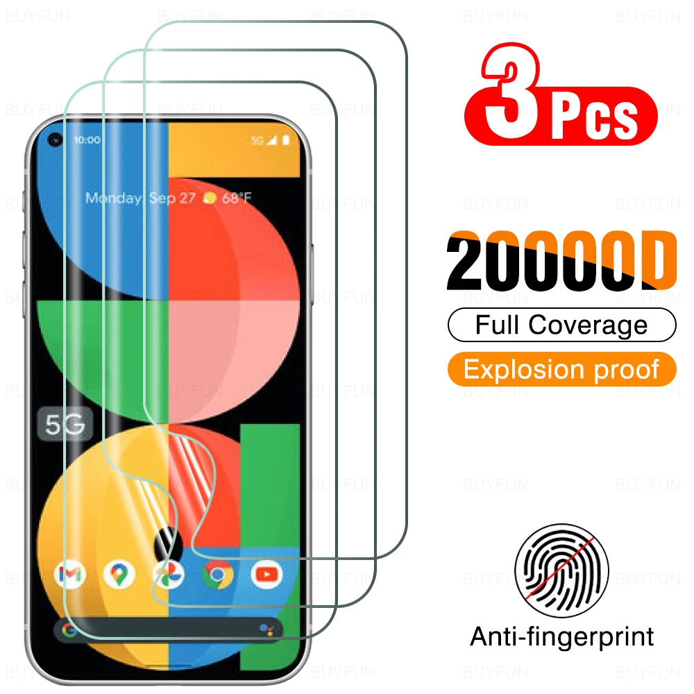 

3 шт., Гидрогелевая Защитная пленка для Google Pixel 5a