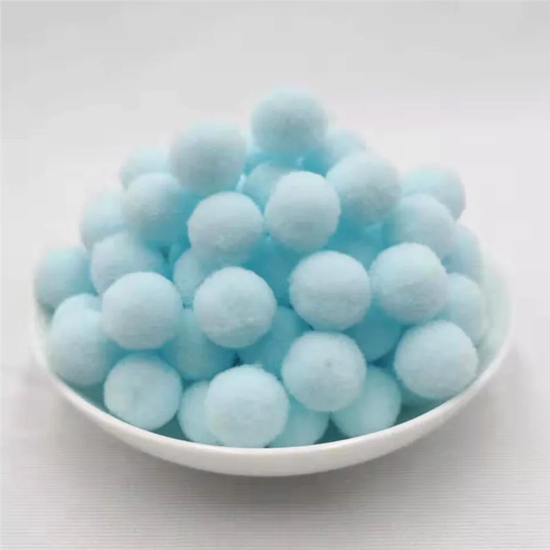 19Sky Blue 100pcs Детская игра Сделай Сам помпонами игрушка для творчества, пышные миниюбки помпоном 10/15/20/25 мм Pom Poms, на Рождество, украшение для дома аксессуары 100 шт./лот - Цвет: 19Sky Blue 100pcs
