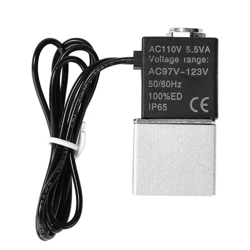 AC110V/AC220V 2 Way N/C пластиковый клапан соленоидной воды двухзначный двухсторонний прямой вид действия для управления электрическим оборудованием