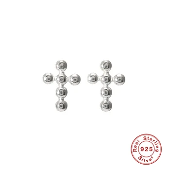 

Luxury 925 Sterling Silver Cross series earrings Screw Back Stud Earrings For Women Wedding Engagement Piercing Jewelry A30