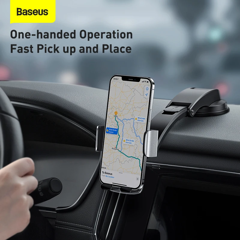 

Baseus Car Phone Holder Bracket Clamp Universal Mobile Mount For 4.7-6.7 inch Phone Car Air Vent Dashboard Center Console Holder