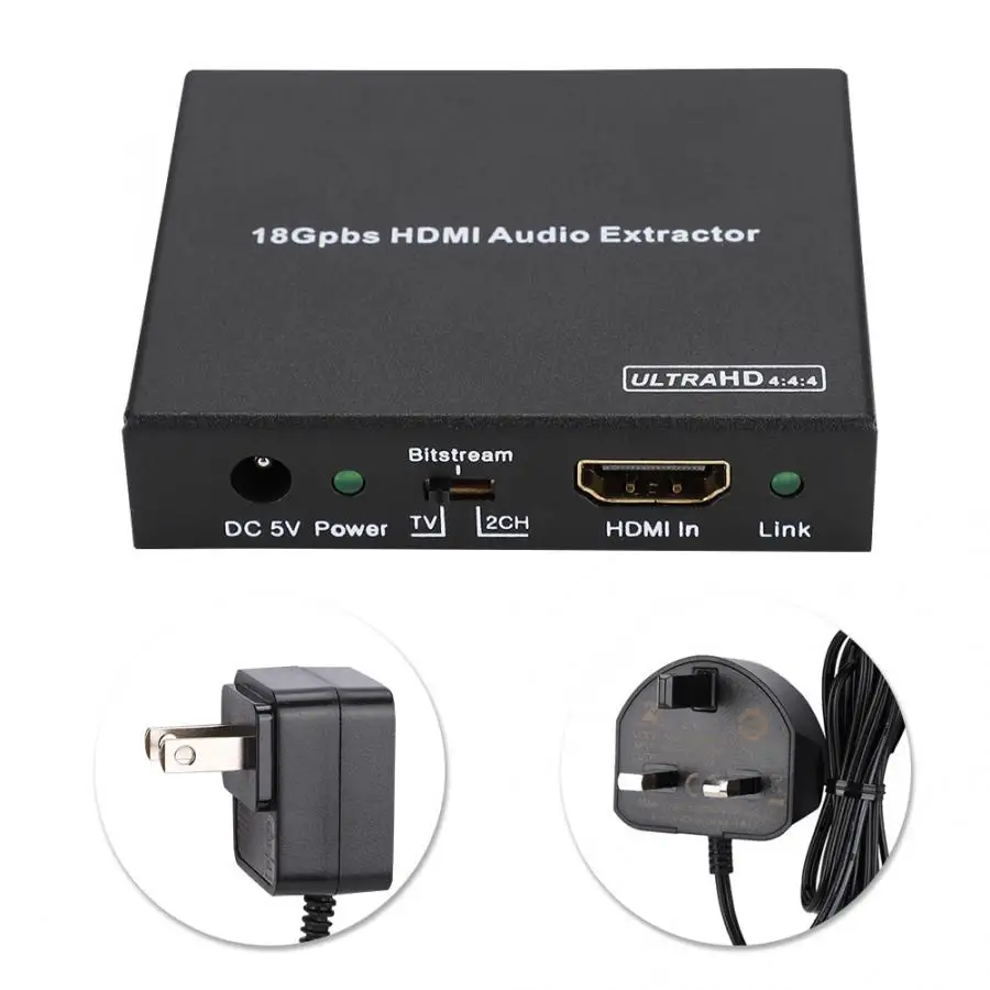 

Audio Extractor Multi-Functional With HDCP 2.2 HDMI 18Gbps Audio Extractor 4Kx2K 50/60Hz 100-240V