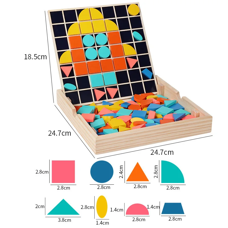 Мозаичная головоломка многофункциональная доска для рисования Магнитные игры детские многофункциональные Обучающие коробки развивающие tos139
