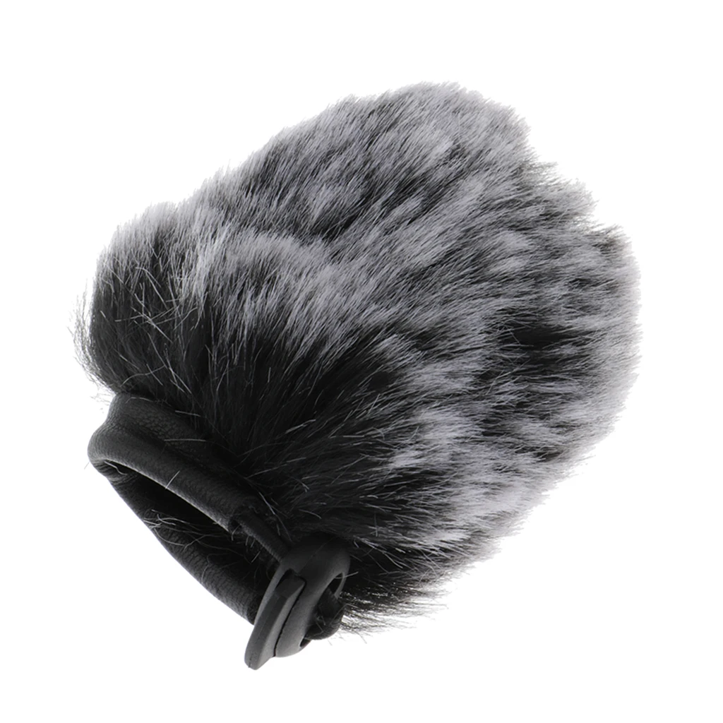 

Furry Outdoor Microphone Windscreen Muff for Camera Microphones and More (Black Gray)Sealing process exquisite