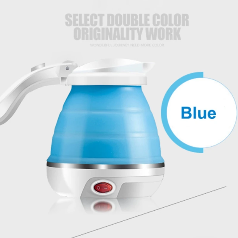 Portable Electric Collapsible Kettle Travel Silicone Folding Kettle Camping Mini Water Boiler Tea