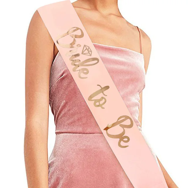 Wedding Decoration Bridal Shower Veil Team Bride To Be Satin Sash Balloon Bachelorette Party Girl Hen Party Decoration Supplies Sash-B