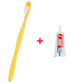 

1Pcs Hotel Disposable Toothbrush Toothpaste Set Portable Travel Toothbrush Set Plastic Soft Hair Adult Toothbrush