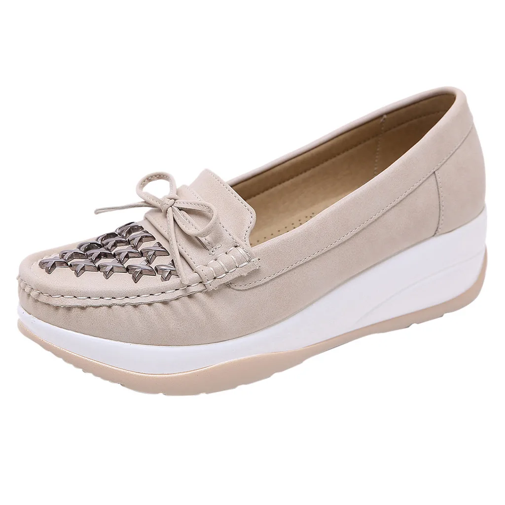 SAGACE/Женская обувь на толстой подошве с круглым носком Светильник танкетке