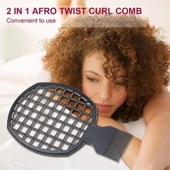 

2 in 1 Afro Twist Curl Comb Twist Natural Hair Comb for Men Women Barber Using Set of 3pcs Afro Twist Curl Comb