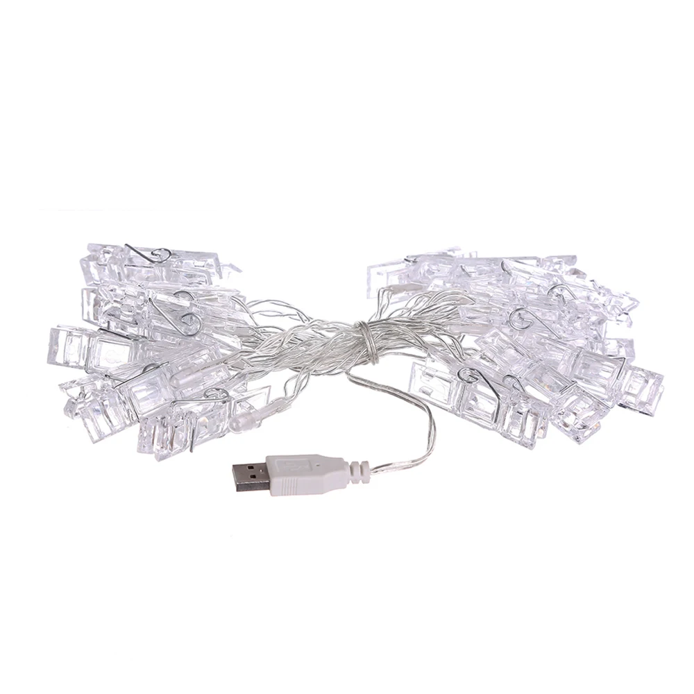 Fairy String Fairy String Light Fairy Light Super Bright Durable Romantic Photo Peg Clip 10LED USB Outdoor Garden Yard
