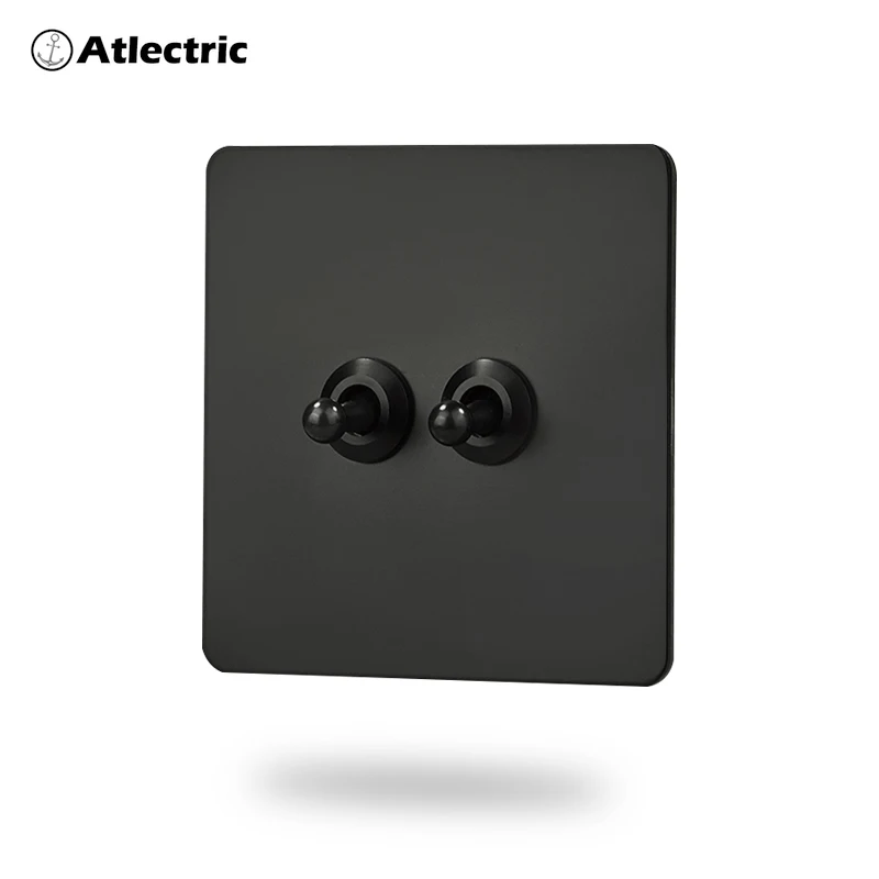 Atlectric переключатель черный светильник из нержавеющей стали переключатели Usb