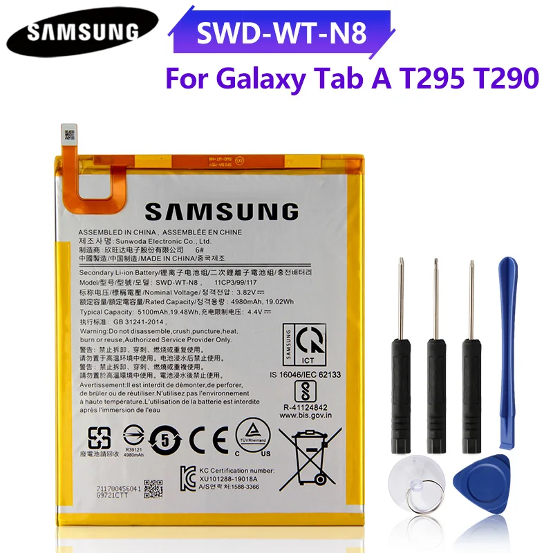 Batería SAMSUNG GALAXY TAB A 8.0 2019 SM-T290 SM-T295 SWD-WT-N8 5100mAh GH81-1
