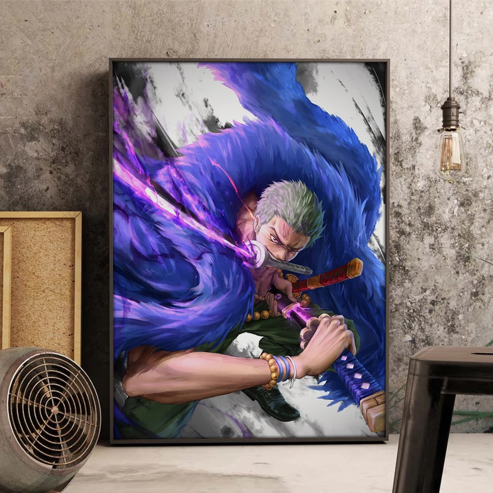 5d Diy Full Drill Diamond Painting Anime One Piece Roronoa Zoro Cartoon