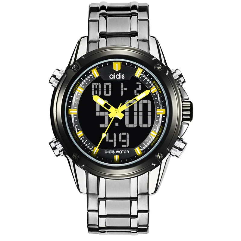 

ADDIES Brand Men's Digital Watches Multi-function Luminous Waterproof Outdoor Sports Steel Belt Student Relogio Masculino