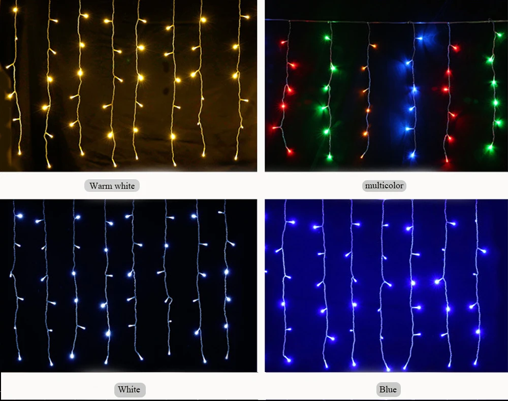 3,5x0,5/3x1/3x3/6x3 м светодиодный светильник-гирлянда в виде сосульки, Рождественский Сказочный светильник, гирлянда для улицы, дома, вечерние/занавески/украшения сада