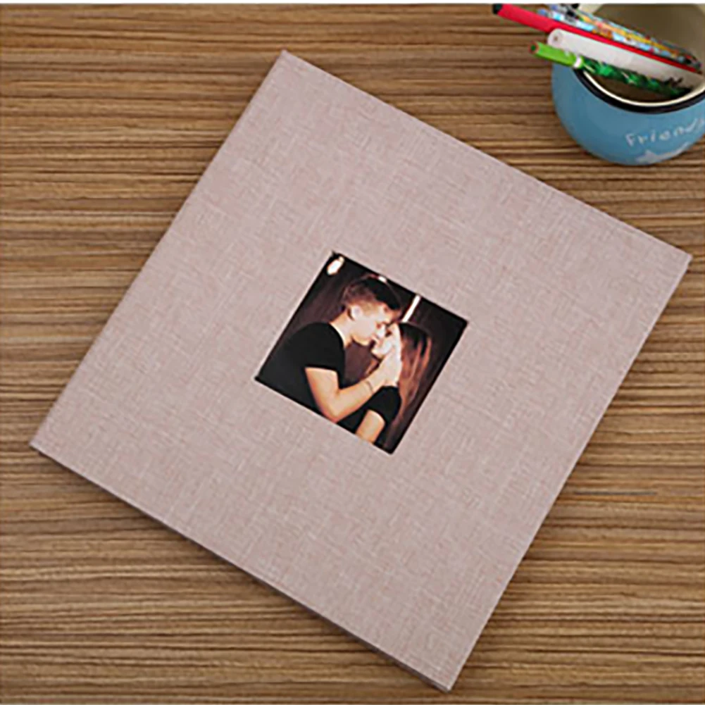 Юбилей дома самоклеящаяся пленка фотоальбом книга DIY подарок 20 страниц льняная Обложка скрапбук День рождения украшения