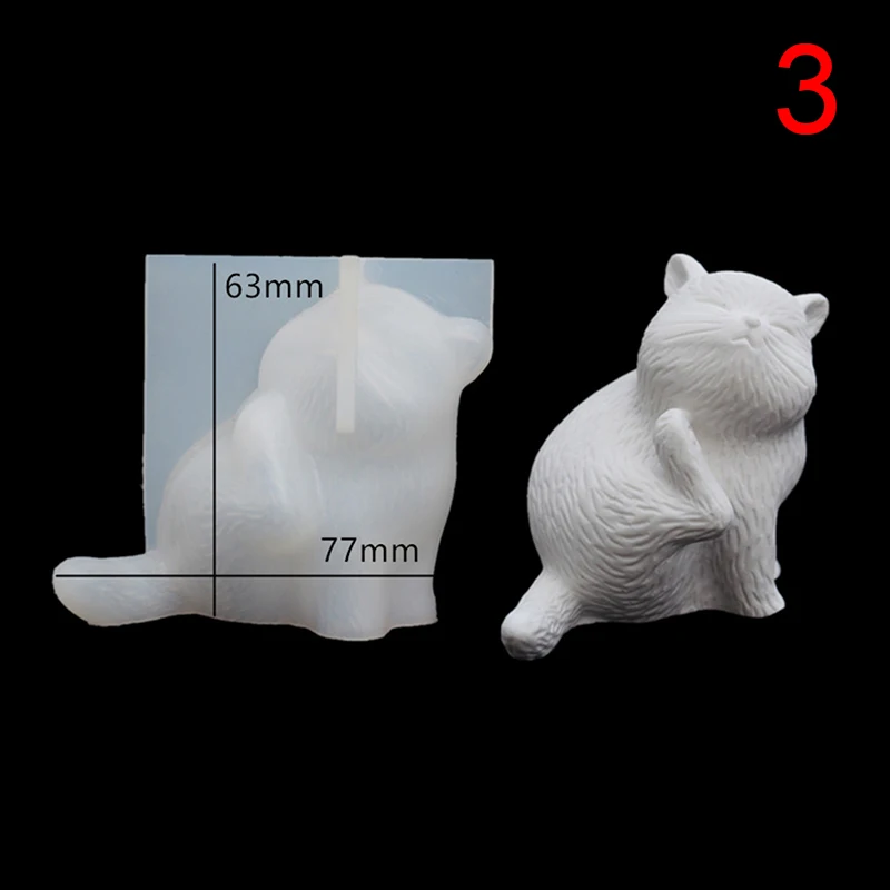 3D lucky cat Форма Силиконовая кошка формочка в виде котенка Сделай Сам форма для
