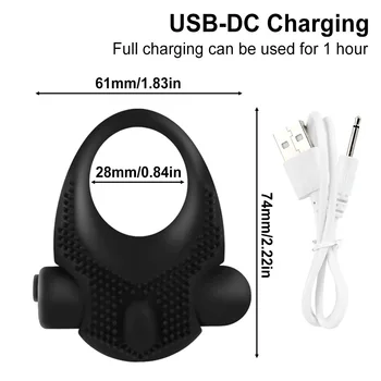 Cock Ring Vibrating For Men Delayed Ejaculation Penis Ring 10 Speeds Vibrator USB Charging Silicone G-spot Massager Sextoys Shop 6