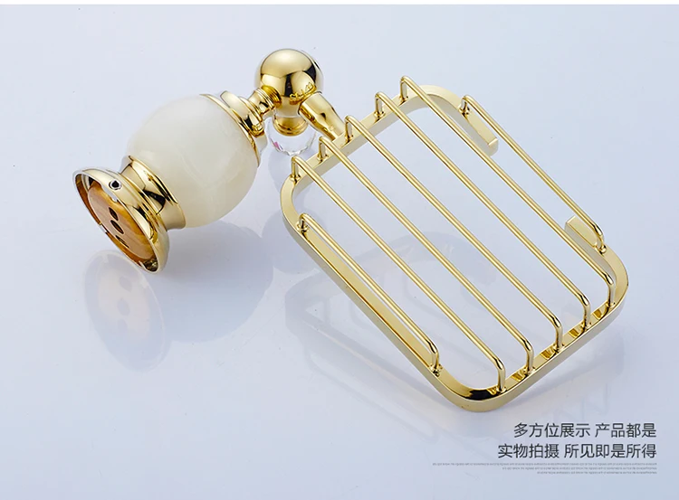 Europe Gold Brass Soap Dish Home Wall Mounted Soap Box High Superior Brass Anodizing Surface Soap Holder Bathroom Accessories