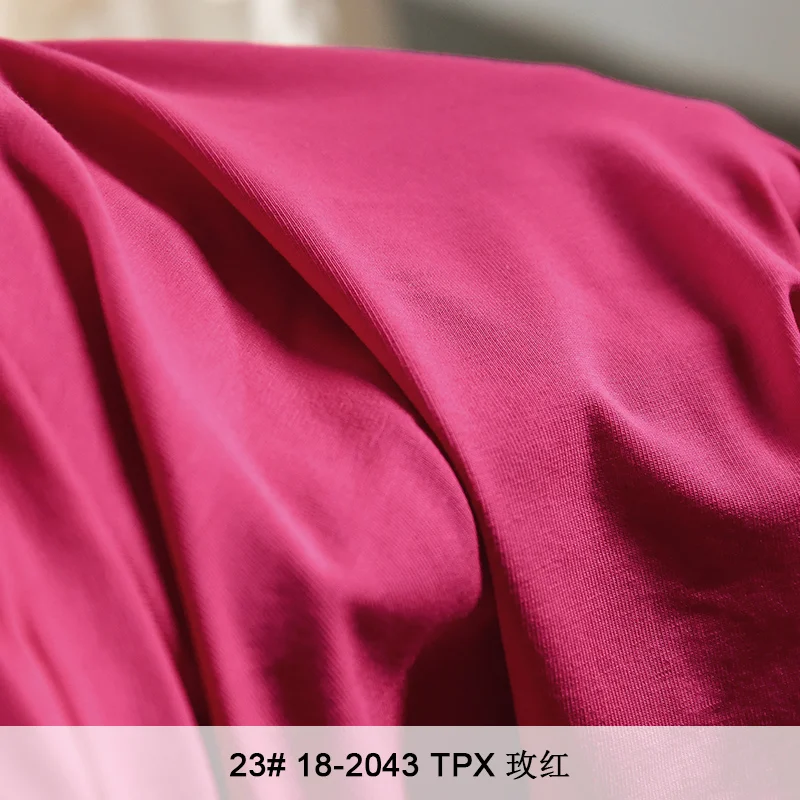 Sustainable Cotton Spandex Jersey Fabric for Women’s Dresses, Opaque Finish