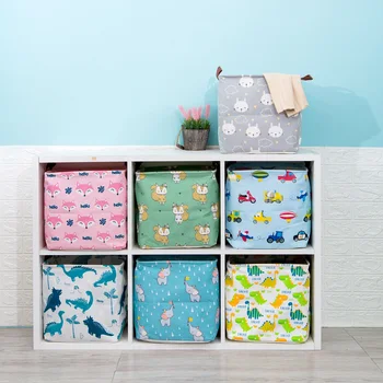 

2020 New Cube Folding Storage Box Clothes Storage Bins For Toys Organizers Baskets for Nursery Office Closet Shelf