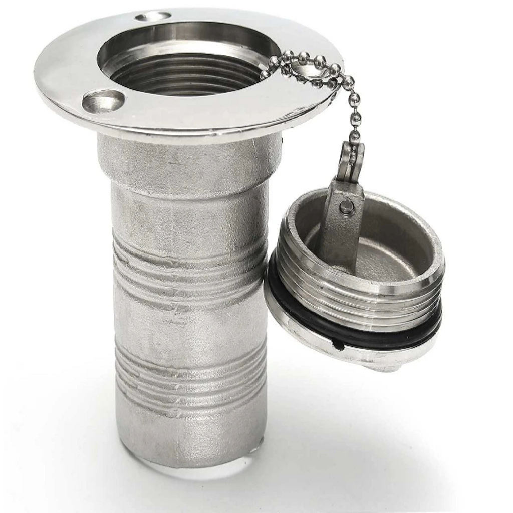Boat Fuel Tank Deck Fill/Filler Cap Keyness - 1-1/2 inch Oil Marine 316 Stainless Steel Hardware for Yacht Caravan RV