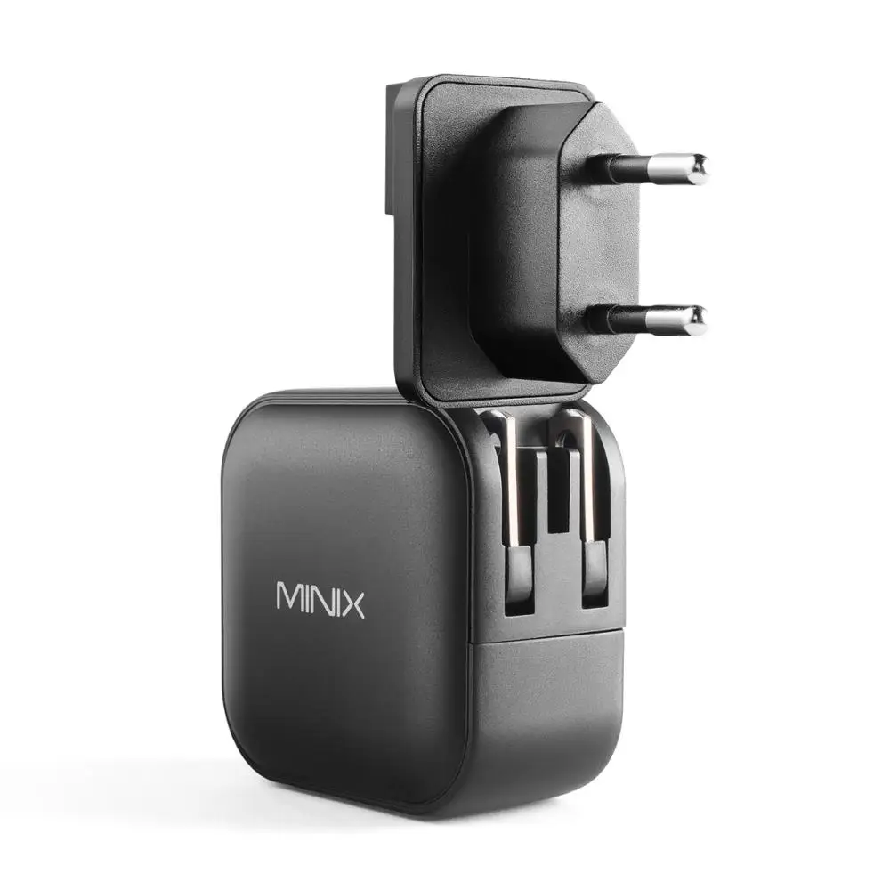 US $34.32 MINIX NEO P1 66W GaN Charger P1 66W Fast Charger 3 Ports 2xUSBC 1xUSBA Quick Charger EUUSAUUK Plug Adapter For Iphone Ipad