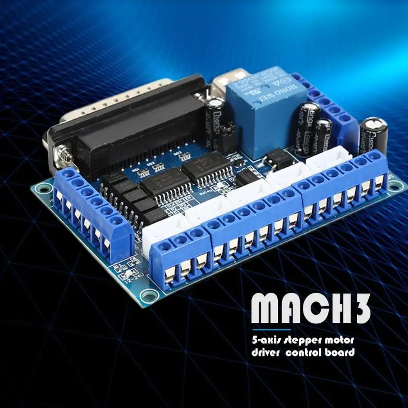 MACH3 5 Axis CNC Breakout Board Драйвер шагового двигателя модульный оптрон изолированный гравировальный станок доска 12 V-24 V с USB кабелем
