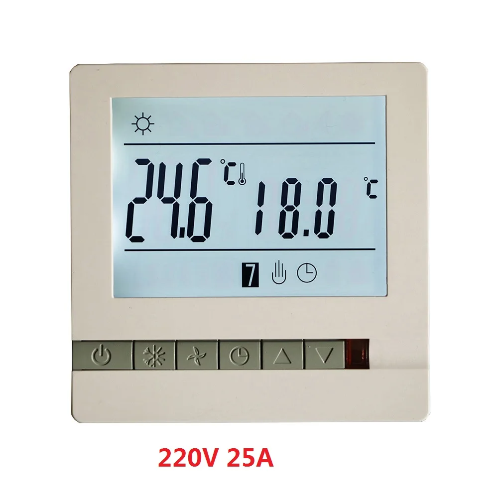 25A for Electric Большая Акция 220V 16A lcd программируемый комнатный термостат для подогрева пола комнатный регулятор температуры - Цвет: 25A for Electric
