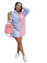  Summer 2022 Women'S New Products On The Market Soft And Comfortable Fabric Leisure Mosaic Color Design Style Shirt Dress  1473# 