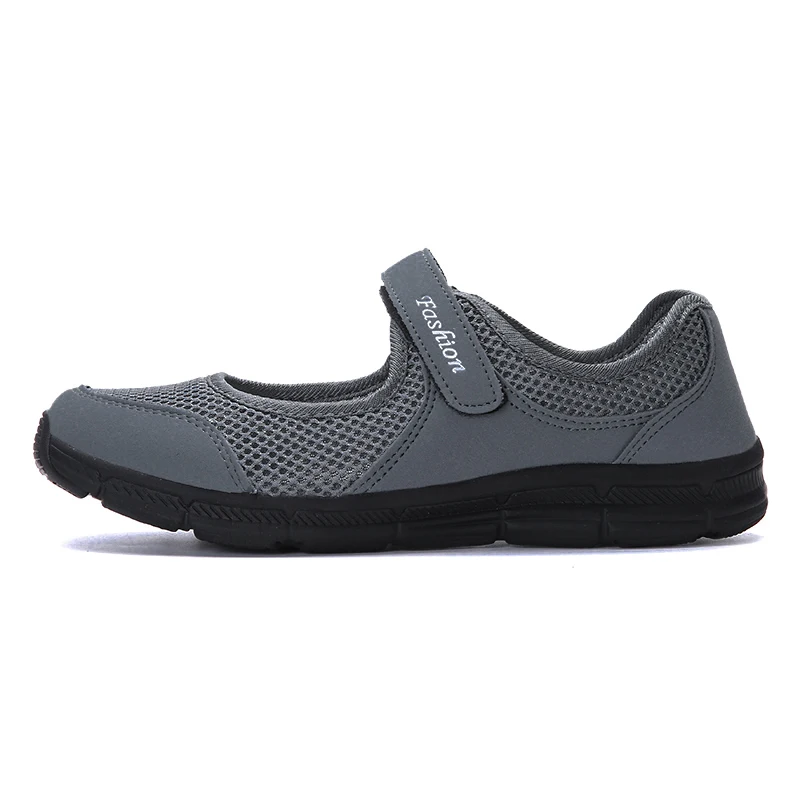 Women Sneakers Summer Mesh Shoes Female Flats Casual Shoes Breathable Footwear Hook & Loop Fashion Light