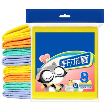 

8PCS Kitchen Tools Super Absorbent Fiber Kitchen Dish Cloth Hand Absorbent Towel Tableware Household Cleaning Towel Gadgets
