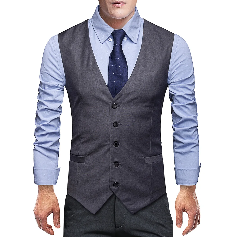 Мужской повседневный деловой жилет, приталенный костюм, жилет, Мужская одежда, жилет, для свадьбы, для работы, для отеля, для работы, одежда