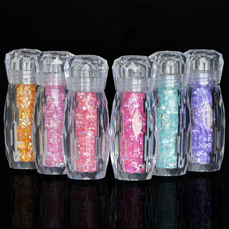 

6Color Mini Glass RESIN Nails Rhinestone Micro Diamond Ornaments 3DSharp Bottom Flash Drill Nail Art Manicure Design Decorations