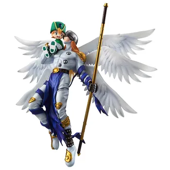 

Anime Digimon Adventure Angemon Angewomon Figure Takaishi Takeru Yagami Hikari PVC Model Toy Collectible Dolls X4104