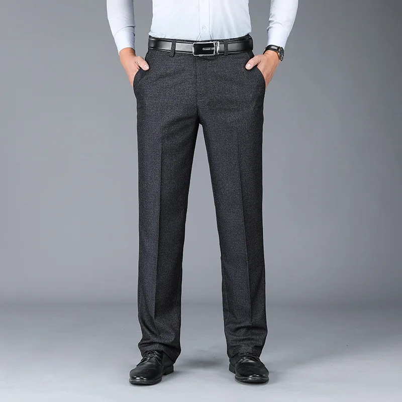 

Suit Pants Men's Business Middle-aged No Ironing High-waisted Loose And Plus-sized Formal Wear Suit Pants Men Suit Pants