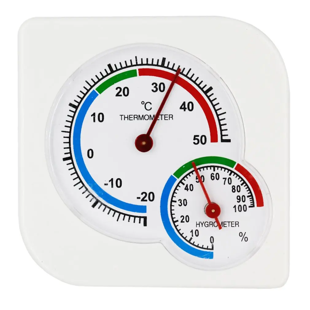 Mini Thermometer Nursery Baby House Room Wet Hygrometer -20~50 Deg.C Temperature Meter Plastic Weather Station | Инструменты