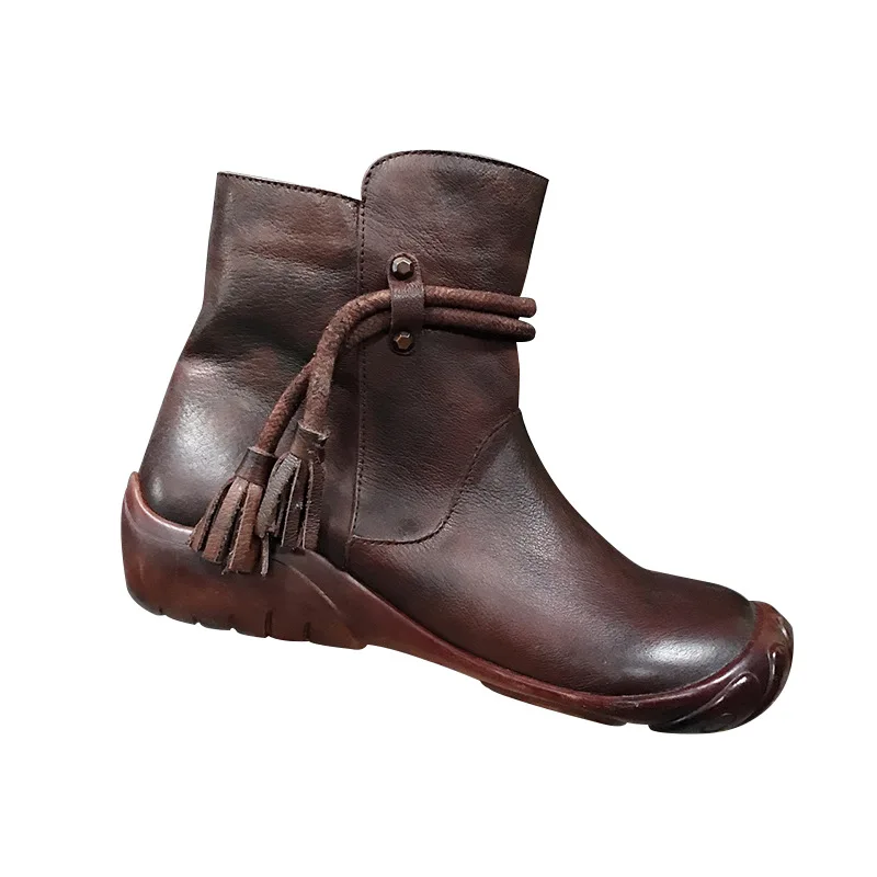 

Women qiu dong with leather riding boots to restore ancient ways recreational leather riding boots flat female Martin boots