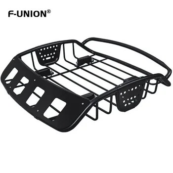 

F-UNION Auto Roof Box Big Capacity Roof Rack Aluminum Roof Box 220 Lb Stylish And Versatile Roof Basket For Bulky Cargo