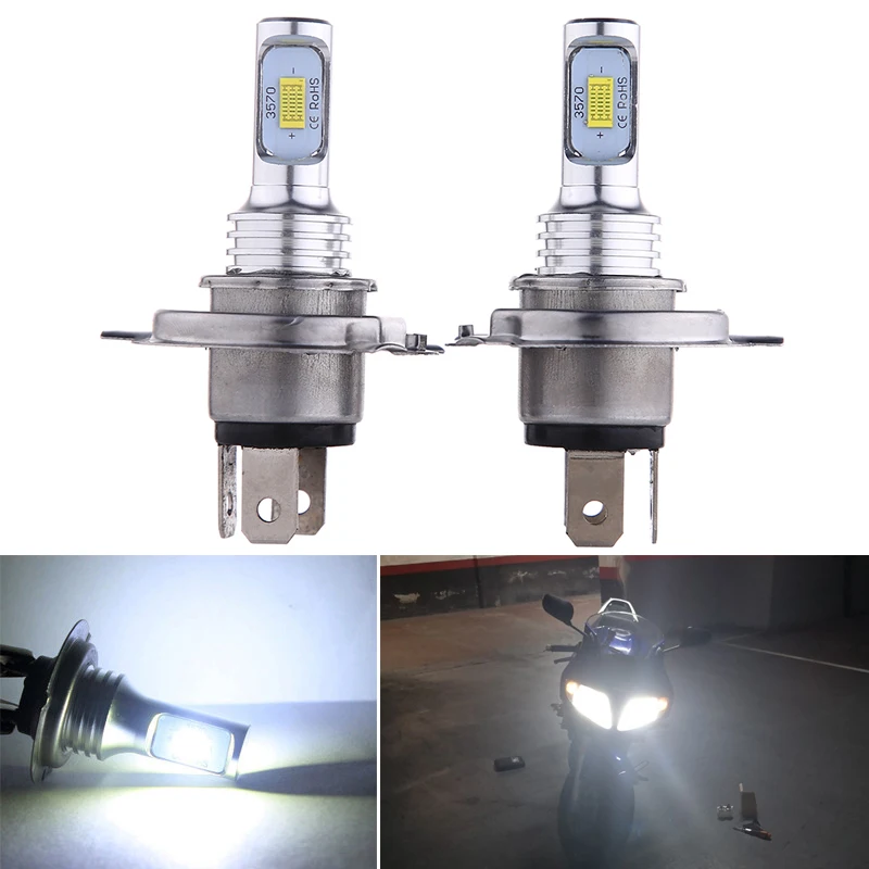 OKECAM 2x светодиодный фонарь для мотоцикла фары H4 фара DC12V Hi/Lo Suzuki Yamaha Kawasaki Honda |
