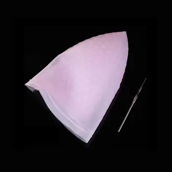 

Professional Silicone Dye Hair Cap with Needle Reusable Hair DIY Hat Tool Color Hair Caps Dyeing Styling B2V6 R1Y4