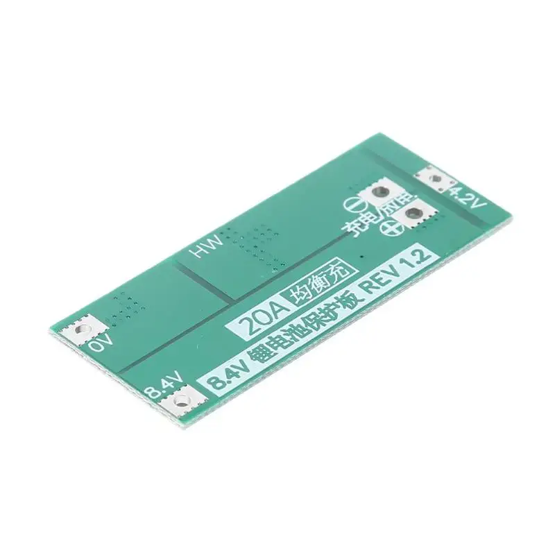 2S 20A BMS 7.4V 8.4V 18650 Lithium Battery Protection Board Cell Module