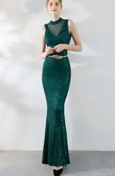 2 Индивидуальное вечернее платье vestido de festa longo элегантное роскошное розовое длинное платье с блестками длинное платье невесты - Цвет: 2