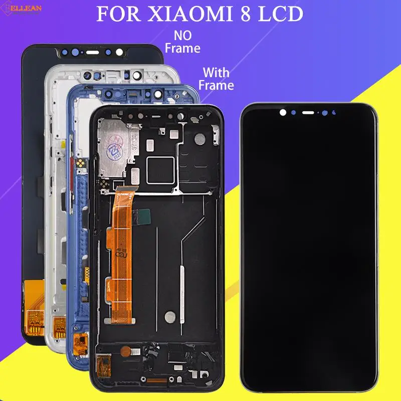 Amoled For Xiaomi MI 8 Lcd Touch Screen Digitizer Assembly MI8 Display Replacement Parts With Frame | Мобильные телефоны и