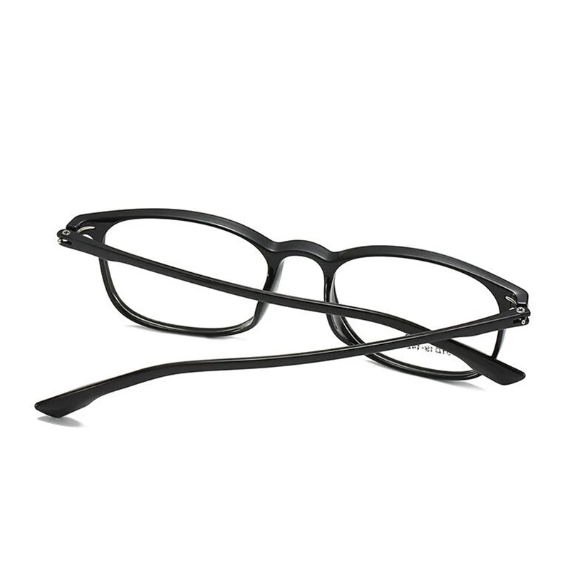 TR90 квадратные очки для близоруких с градусом женщин мужчин ретро прозрачное зеркало короткие очки прозрачный-0,5-1,0-1,5 до-6