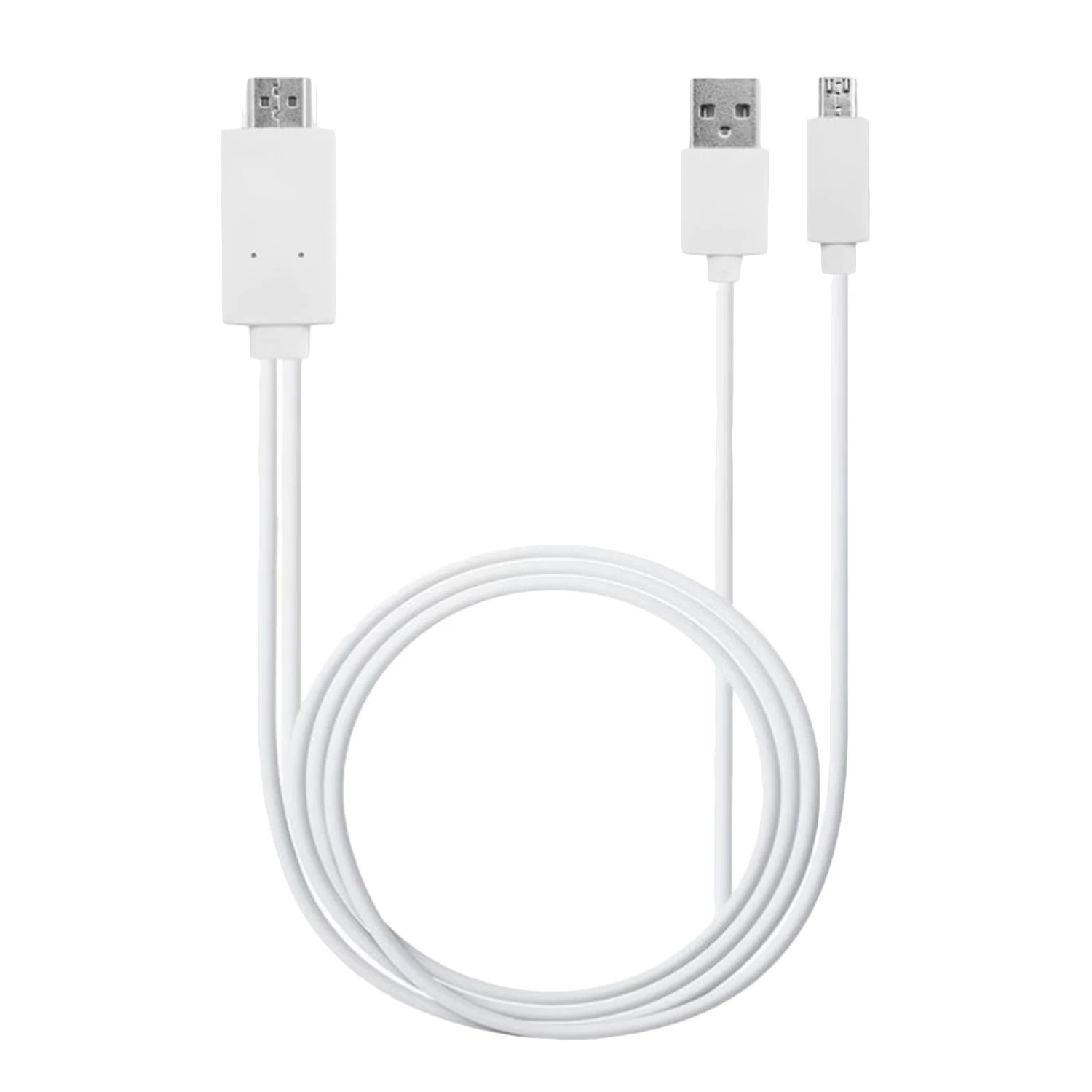 1080P MHL Micro USB к HDMI конвертер кабель провод для Samsung Galaxy S3 4 5 Note 2 3 Tab3 аксессуары для смартфонов - Цвет: White