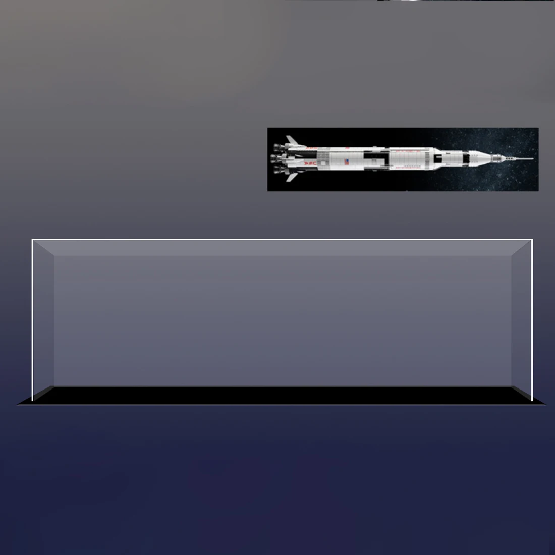 

Building Block Acrylic Dustproof Display Box Show Box for Apollo Saturn 5 Launch Vehicle 21309(Display Box Only)-Horizontal Type